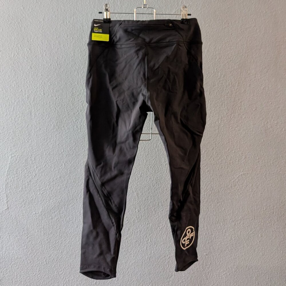 NWT Women's Black Nike Dri-Fit Power Epic Lux Run Cropped Running Tights Small - Picture 3 of 10